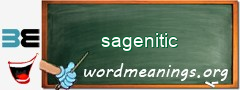 WordMeaning blackboard for sagenitic